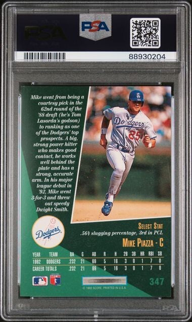 1993 Select #347 Mike Piazza PSA 8