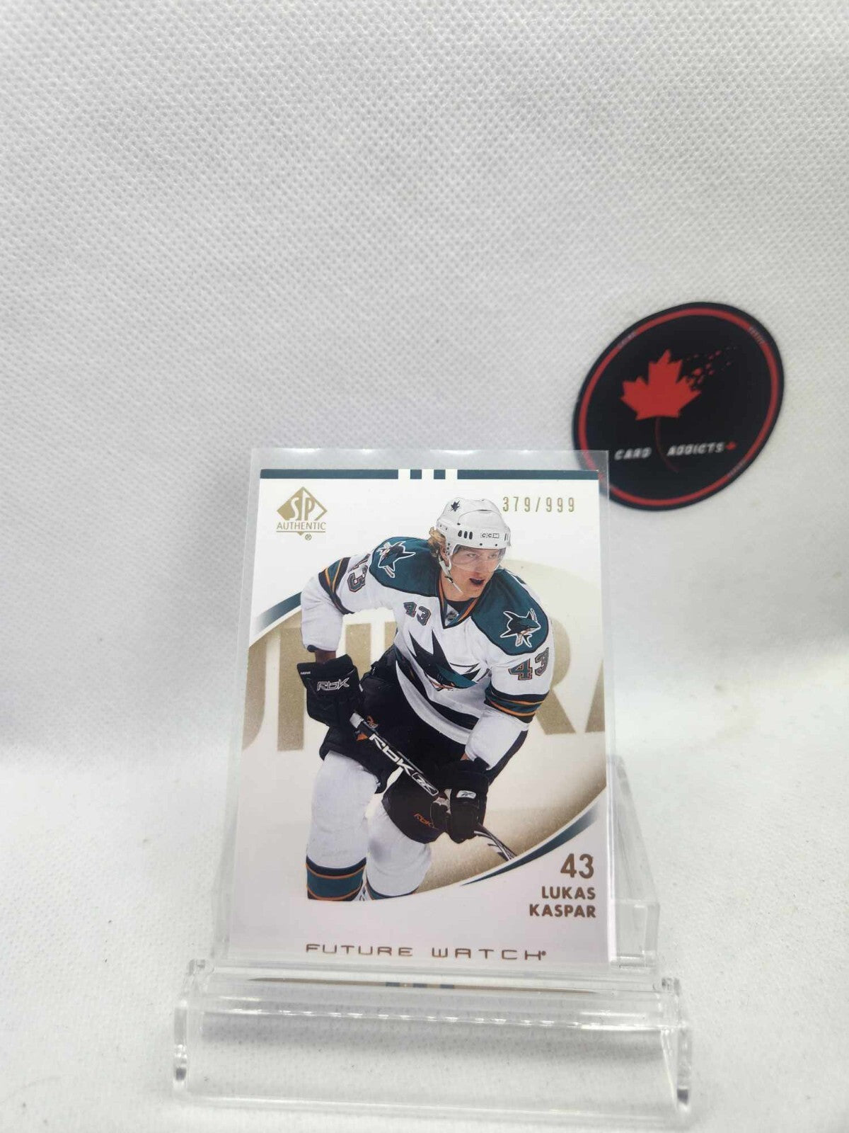 2007-08 SP Authentic Future Watch Lukas Kaspar Rookie /999 #187 San Jose Sharks