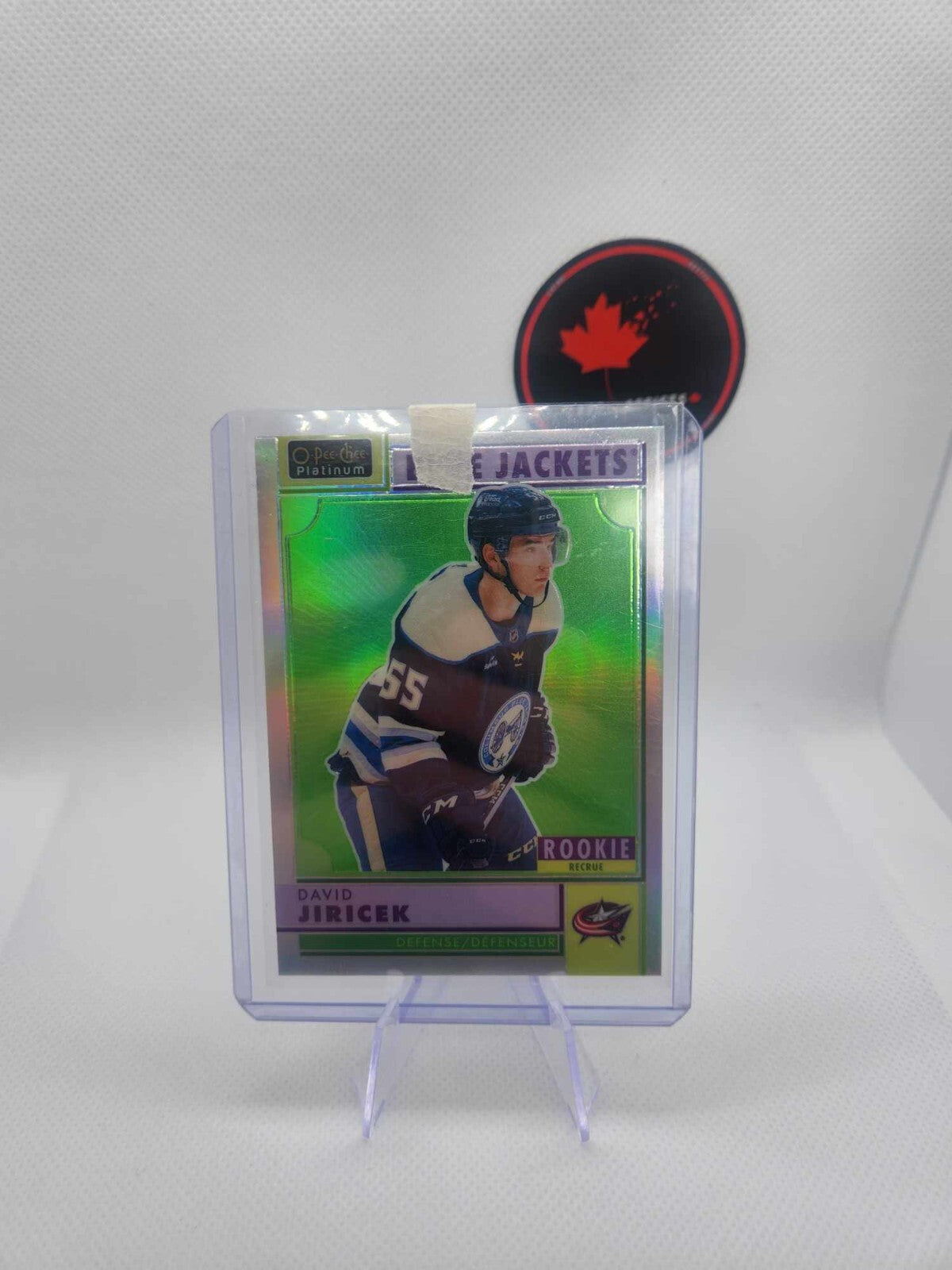 David Jiricek 2022-23 O-Pee-Chee Platinum Retro Rookie Rainbow Blue Jackets