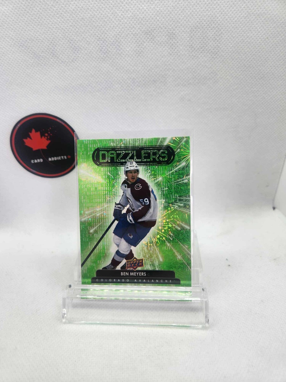 BEN MEYERS 2022-23 ROOKIE Dazzlers GREEN #DZ74 Colorado Avalanche