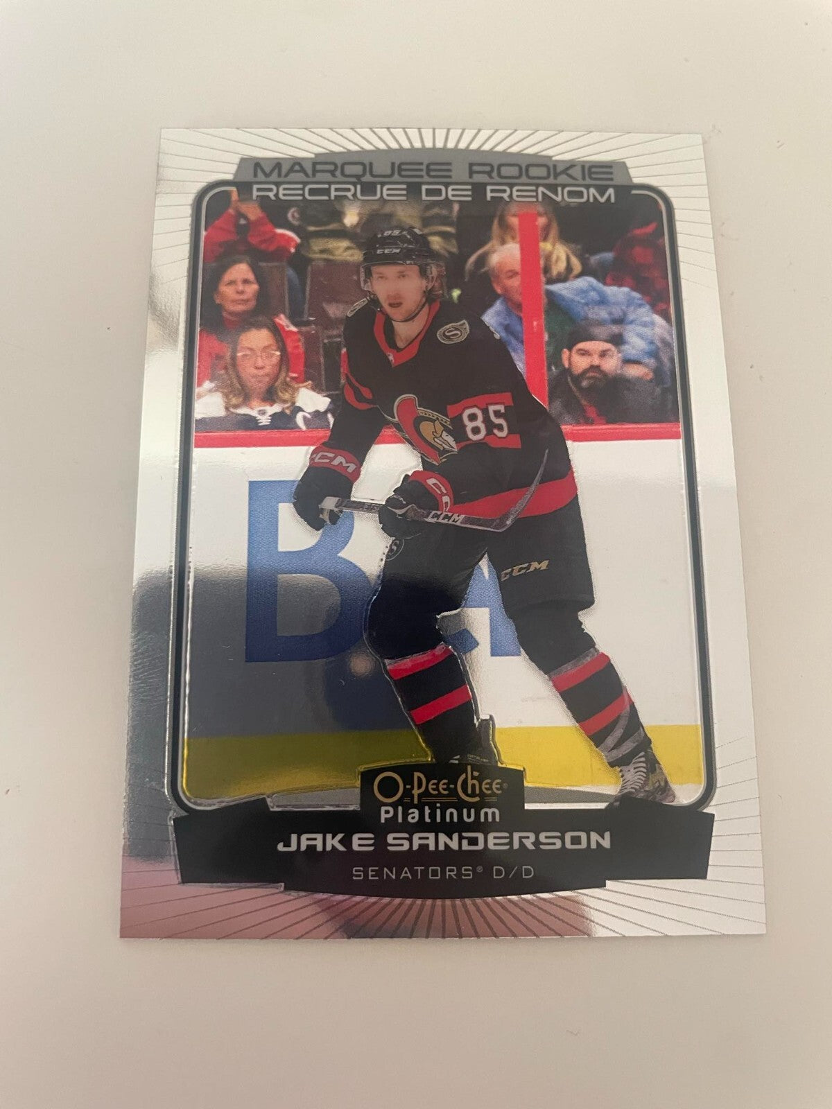 2022-23 O-Pee-Chee Platinum Marquee Rookie Jake Sanderson Senators RC REF I
