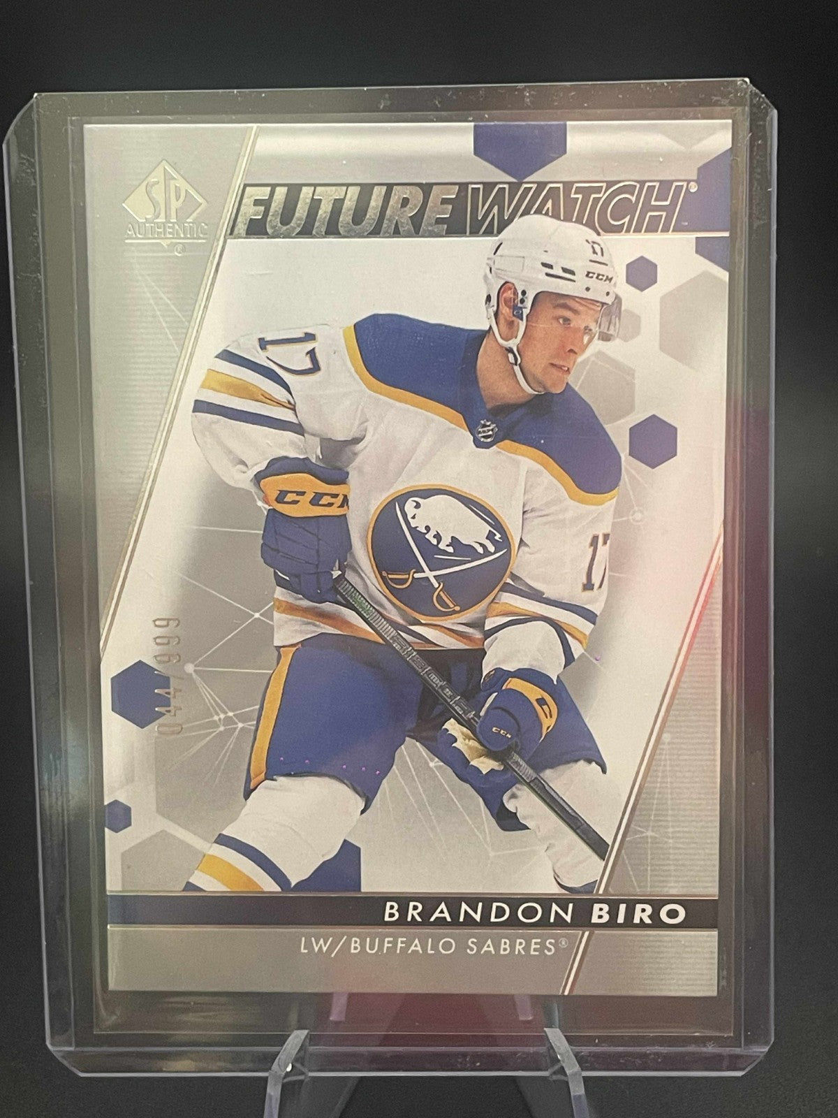 2022-23 SP Authentic Brandon Biro Future Watch /999 Sabres RC FW