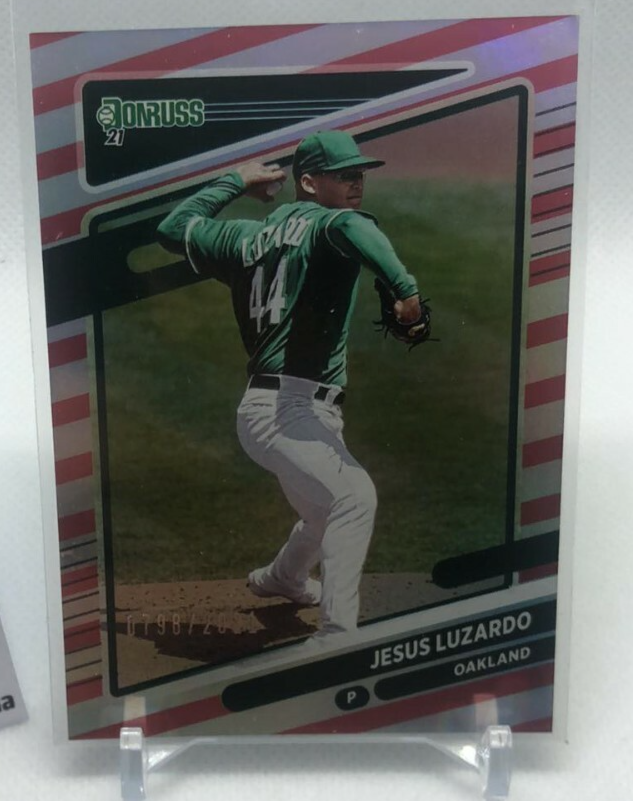 2021 Panini Donruss Red Jesus Luzardo #184 Oakland Athletics #'d /2021