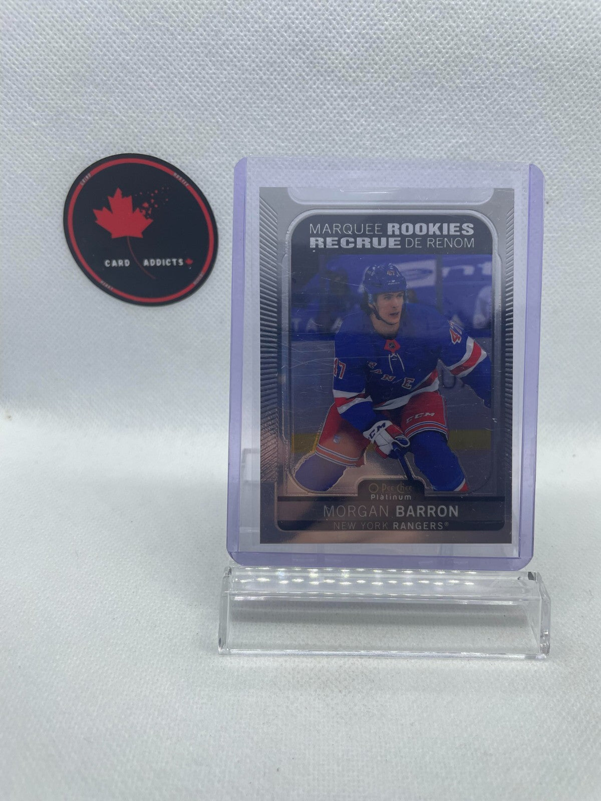 Morgan Barron RC 2021/22 OPC Platinum Marquee Rookies Card # 231 Rangers