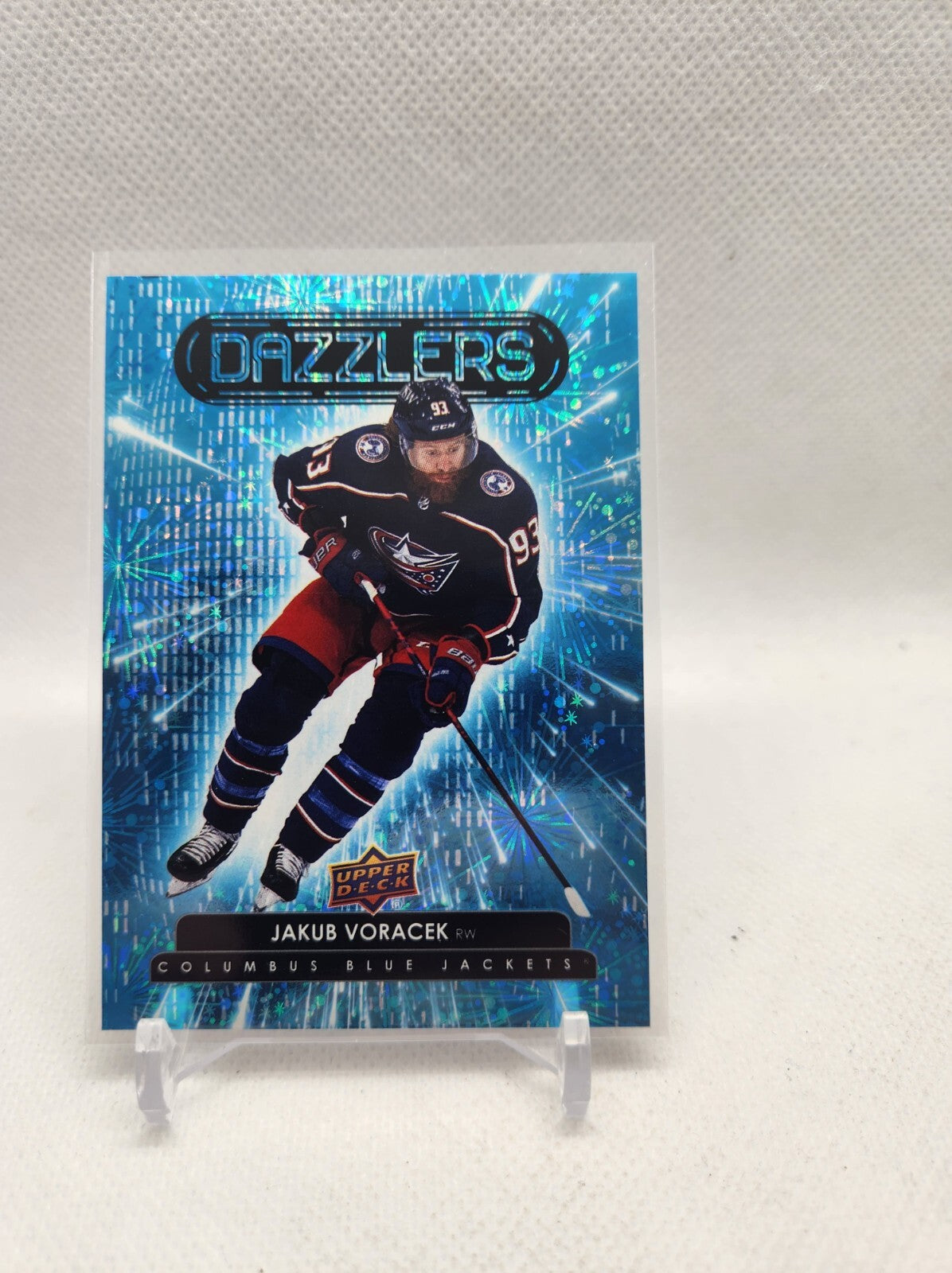 Jakub Voracek 2022-23 Upper Deck Series 1 Blue Dazzlers #DZ-7 Columbus Blue