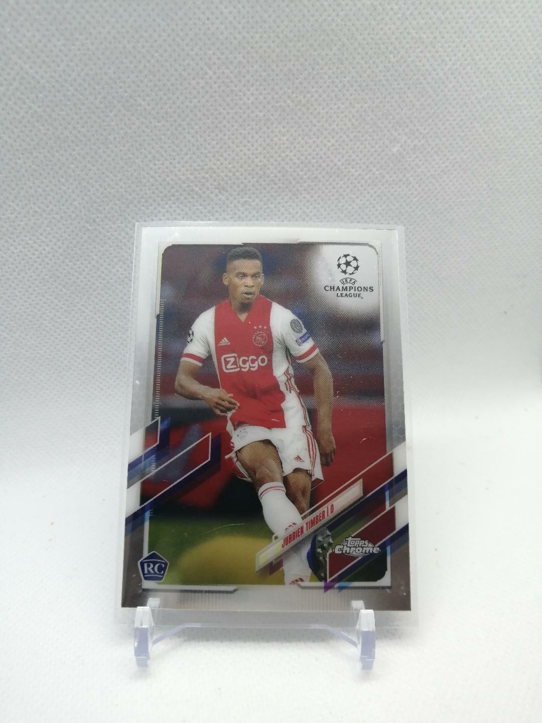 Jurrien Timber 2020-21 Topps Chrome UEFA Champions League Rookie Card #71