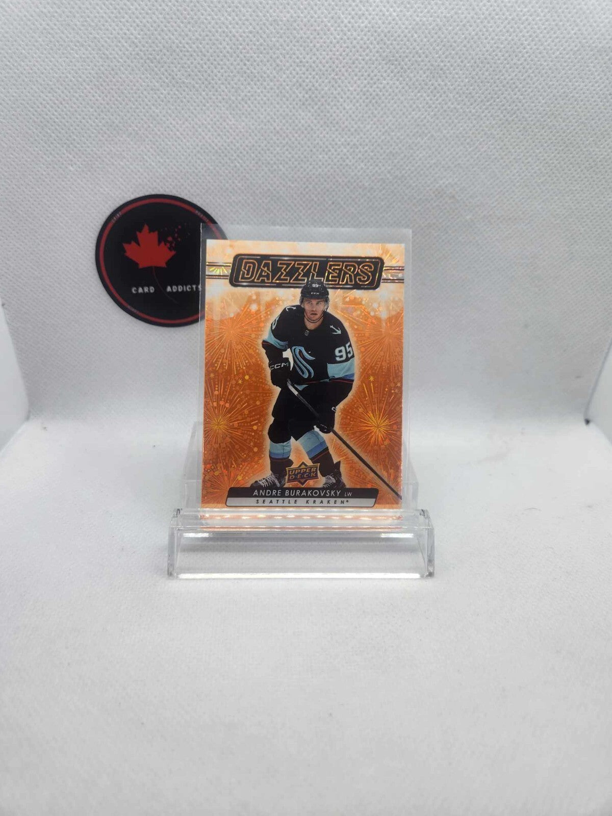 Andre Burakovsky 2023-24 UD Series 1 Dazzlers - Orange #DZ-18 Seattle Kraken