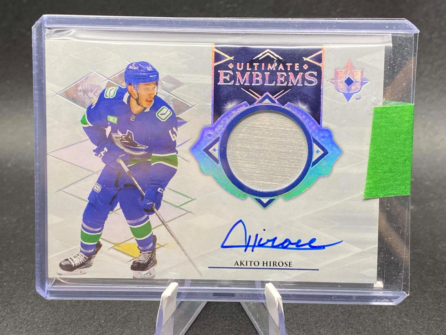 2023-24 Ultimate Collection Akito Hirose #UE-AH Rookie Emblems Auto Vancouver