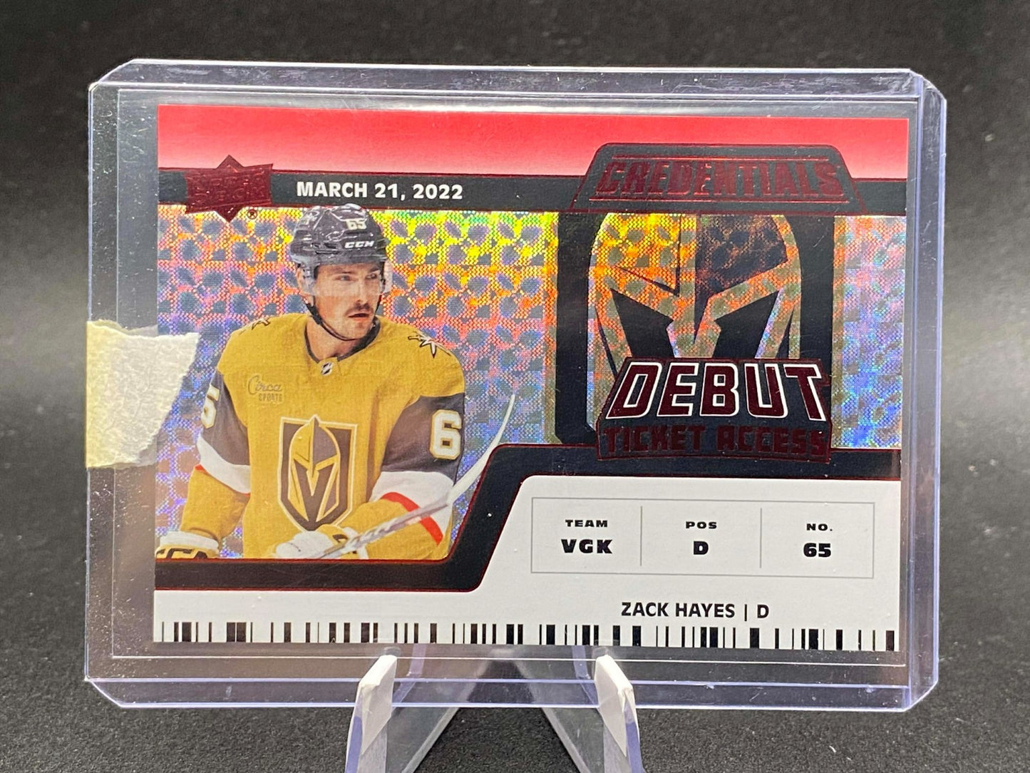 2022-23 Credentials Debut Ticket Access Zack Hayes Horizontal Red /299
