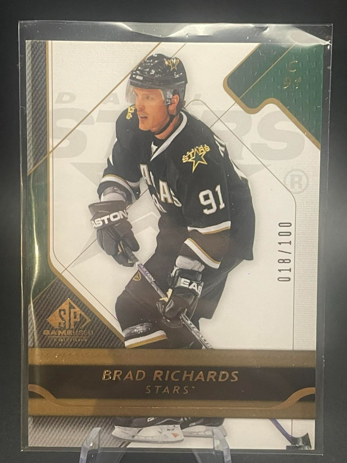Brad Richards 2008-09 SP Game Used Ed. Gold Card #32 /100 REF I