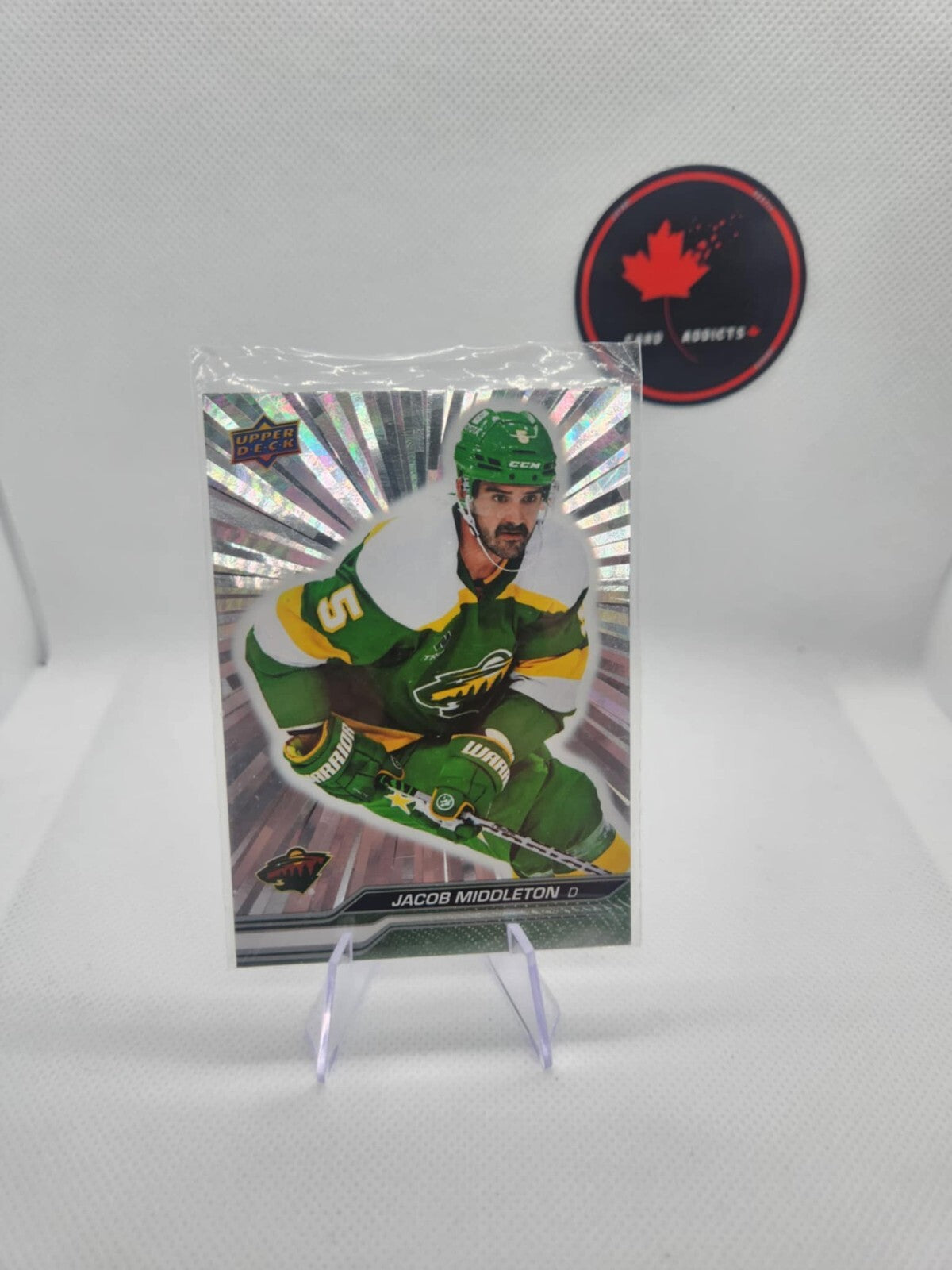 Jacob MIDDLETON 2023-24 Upper Deck Series 1 Silver Outburst #90 Minnesota Wild