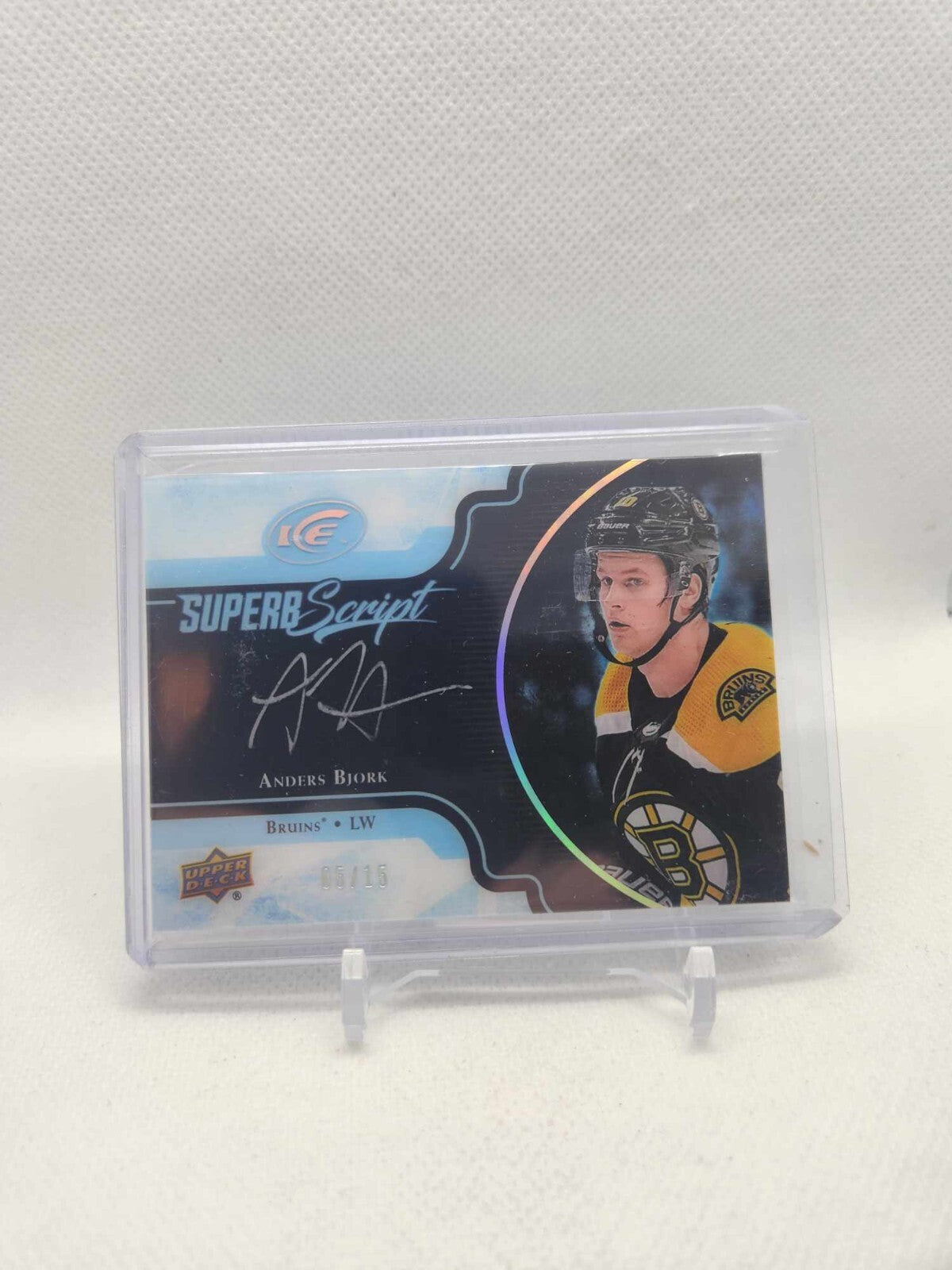 2017-18 Upper Deck Ice Superb Script #SSAB Anders Bjork AUTO /49
