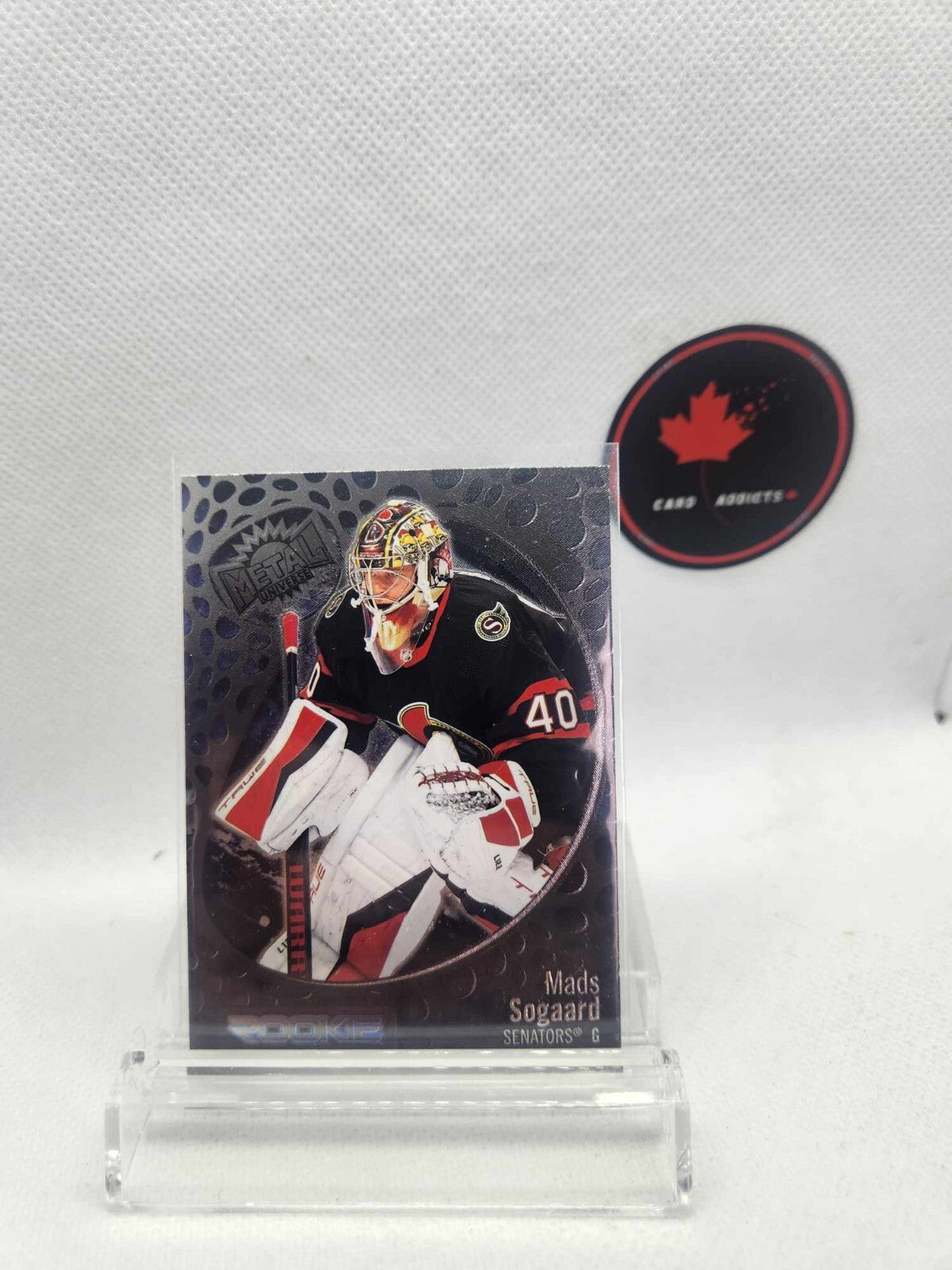 2022-23 Skybox Metal Universe Rookie Mads Sogaard #169 Ottawa Senators