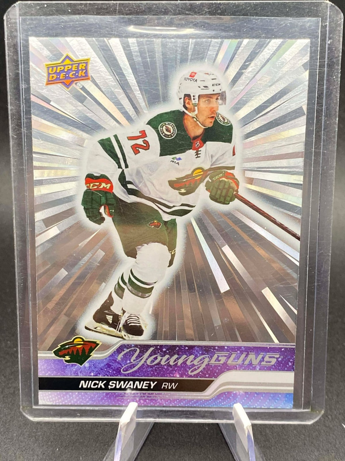 2023-24 UD Series 2 Nick Swaney #458 Young Guns Outburst RC