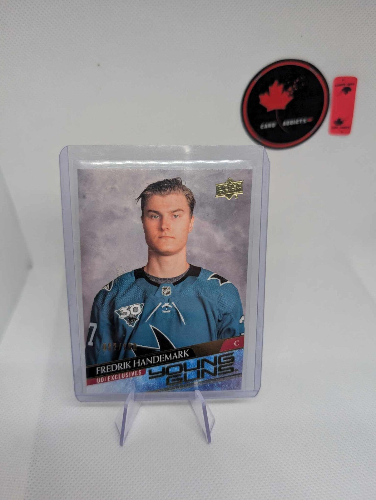 2020 Extended Series Young Guns UD Exclusives /100 Fredrik Handemark Rookie RC