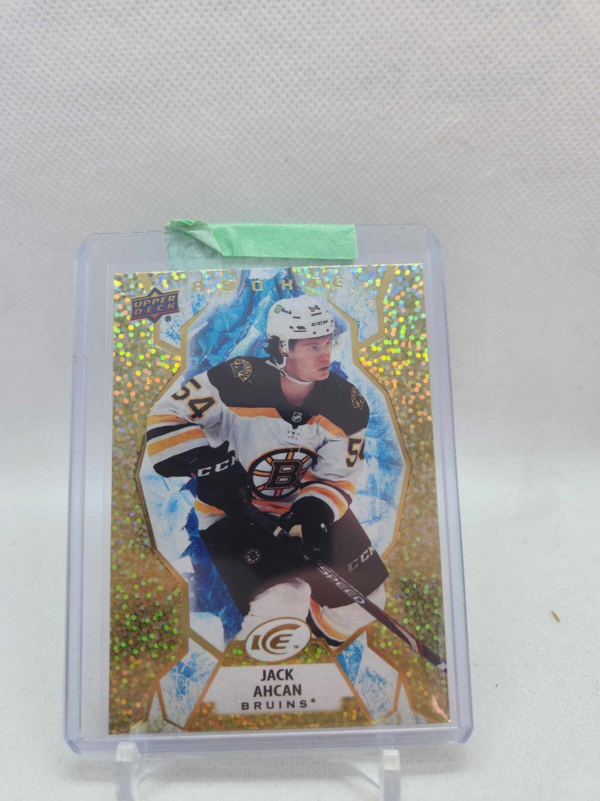 2021-22 UPPER DECK ICE GOLD #136 JACK AHCAN BOSTON BRUINS RC ROOKIE