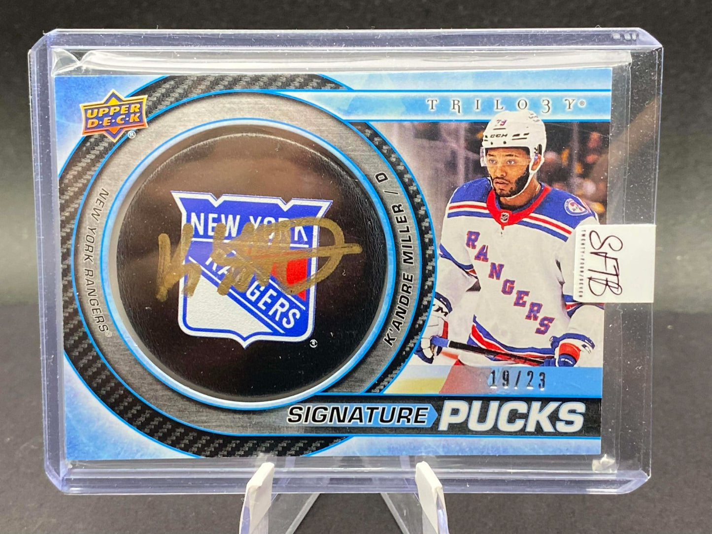 2023-24 UD Trilogy Signature Pucks K’Andre Miller Auto