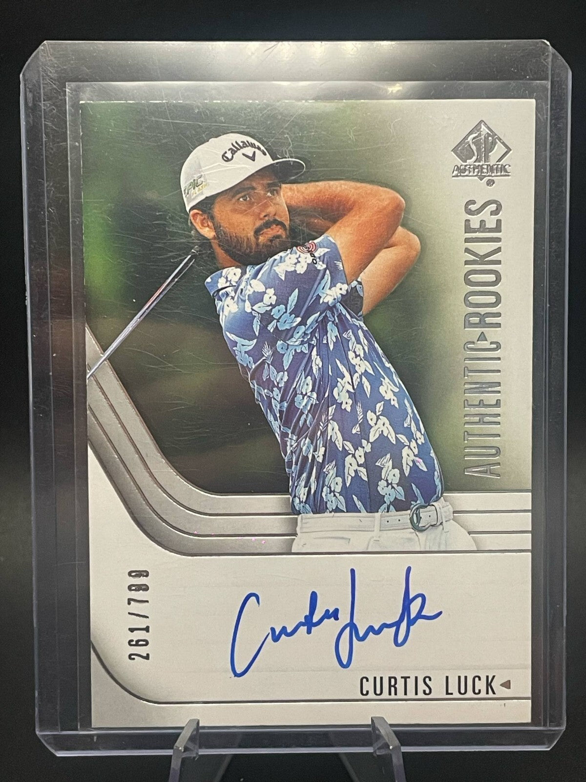 PGA Golf Authentic Rookie Auto #'d /799 - Curtis Luck SP Game Used