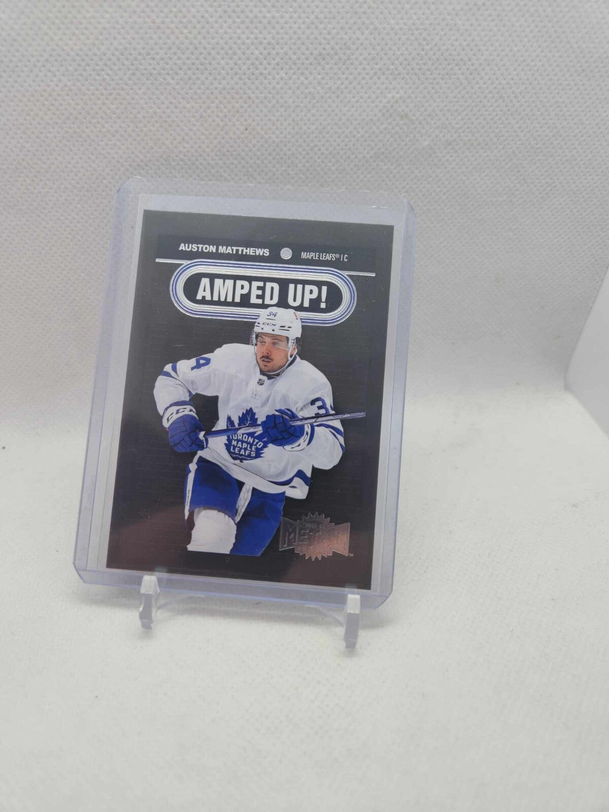 Auston matthews amped up! 2021-22 metal universe-skybox