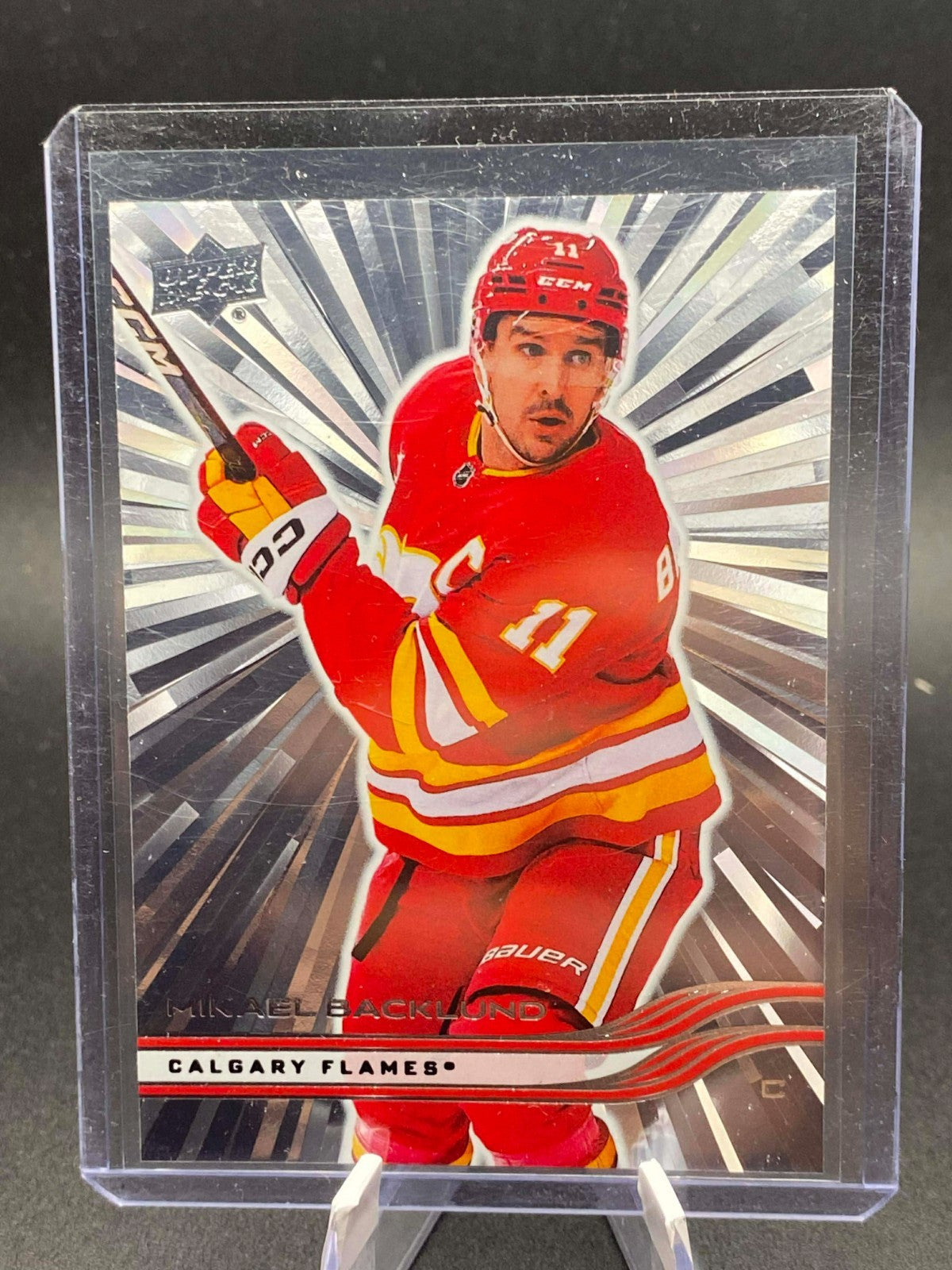 2025-26 Upper Deck Silver Outburst Mikael Backlund #22