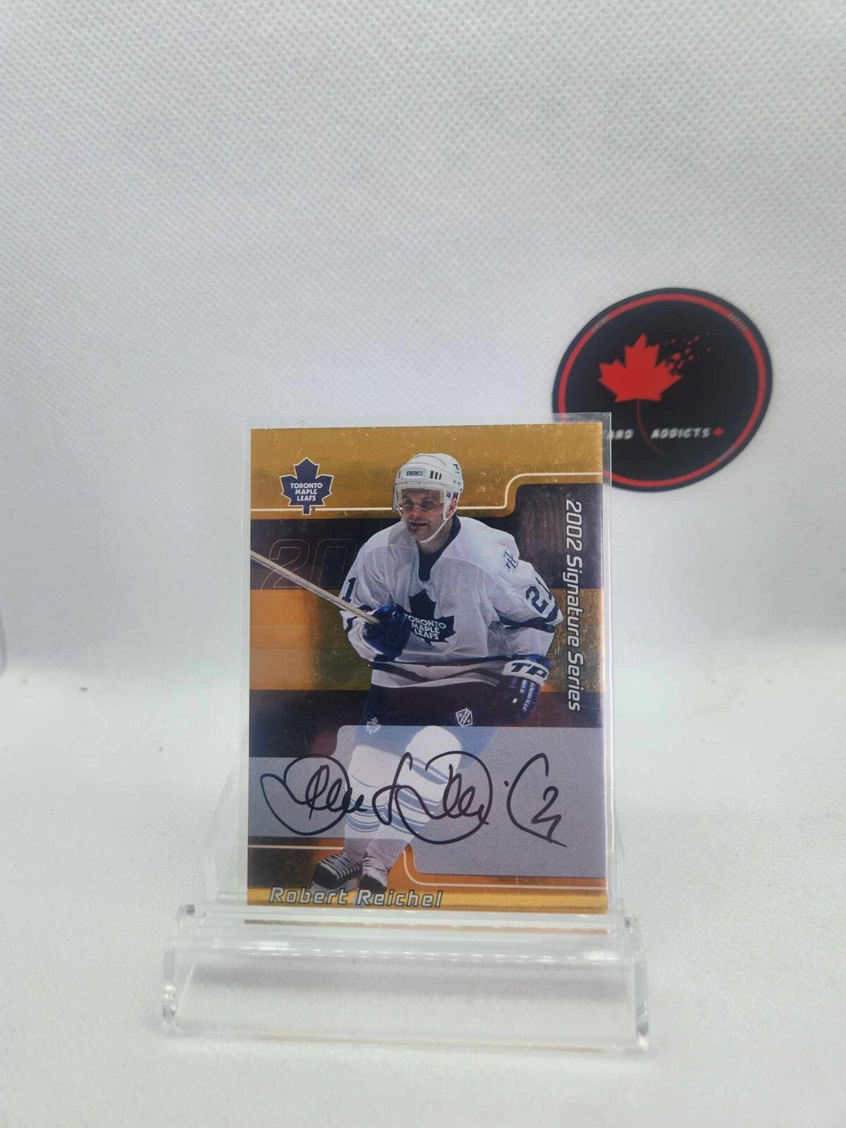2001-02 ITG Be A Player Signature Series Gold Auto Robert Reichel #112 Auto
