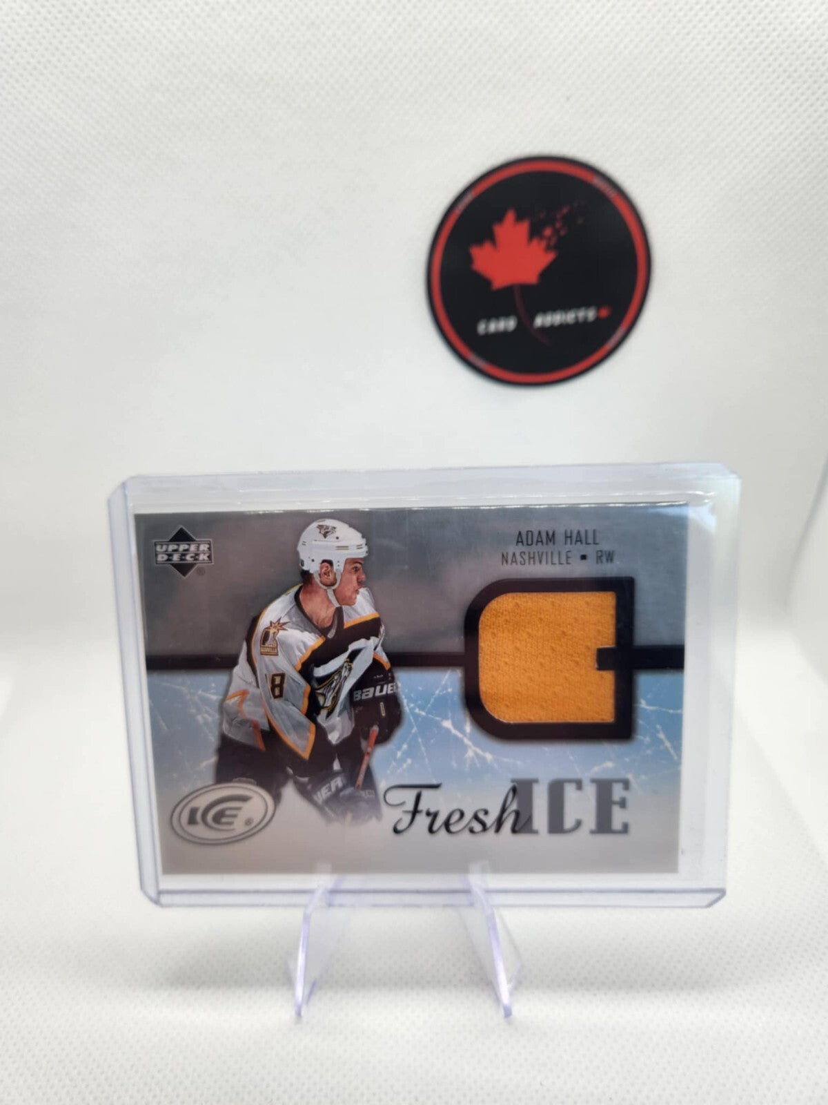 B4179- 2005-06 Upper Deck Ice Fresh Ice #FIAH Adam Hall Jersey