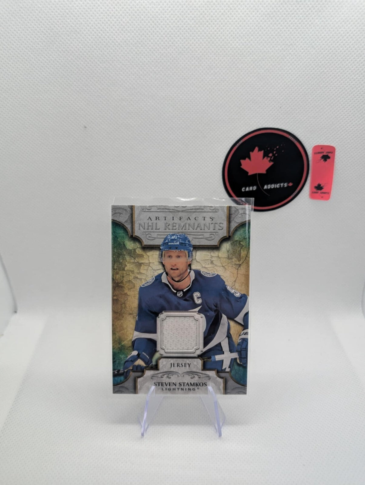 2020-21 ARTIFACTS NHL REMNANTS STEVEN STAMKOS WORN JERSEY TAMPA BAY LIGHTNING