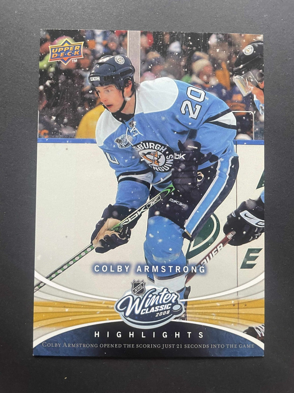 2008-09 UPPER DECK WINTER CLASSIC HIGHLIGHTS COLBY ARMSTRONG # WC3REF I