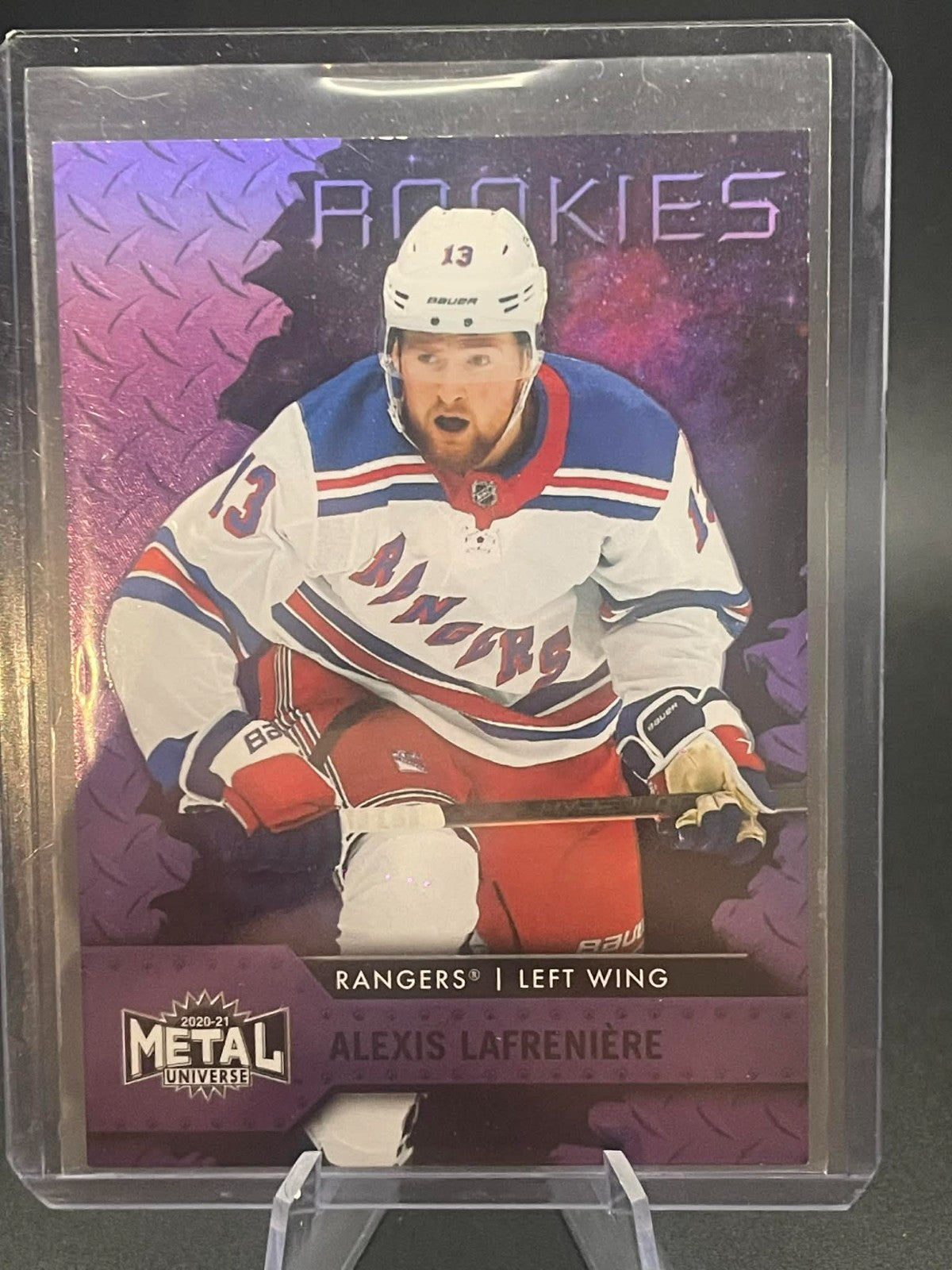 2020-21 Metal Universe Purple Spectrum RC/199 Alexis Lafreniere New York Rangers