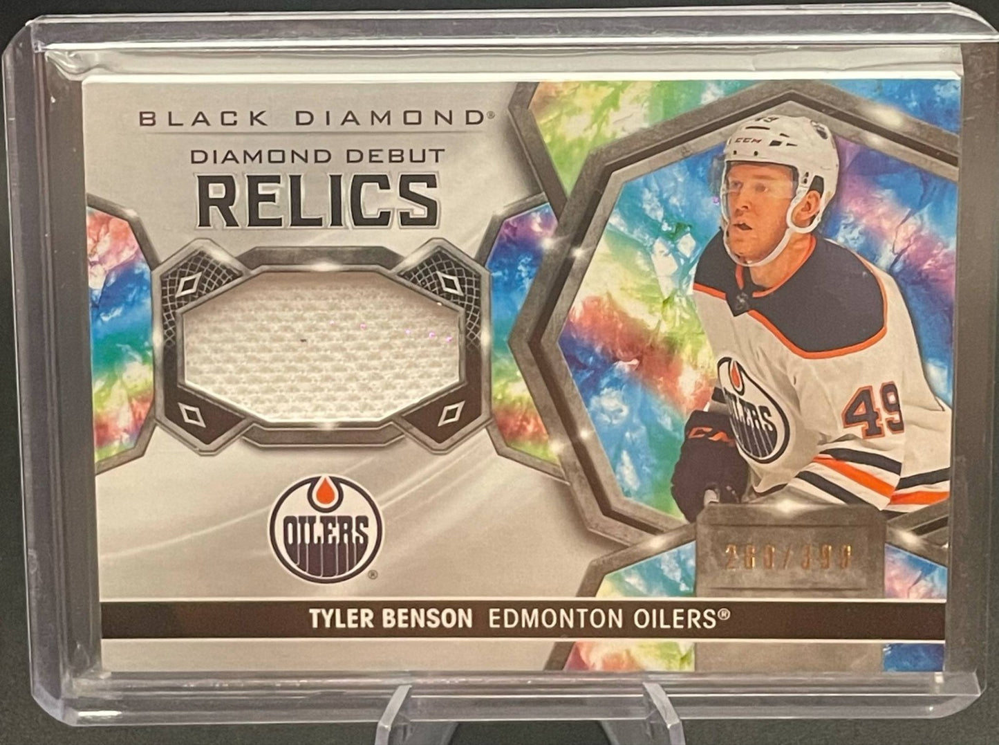 2020-21 Upper Deck Black Diamond TYLER BENSON Rookie Debut Relics /399 #DD-TB