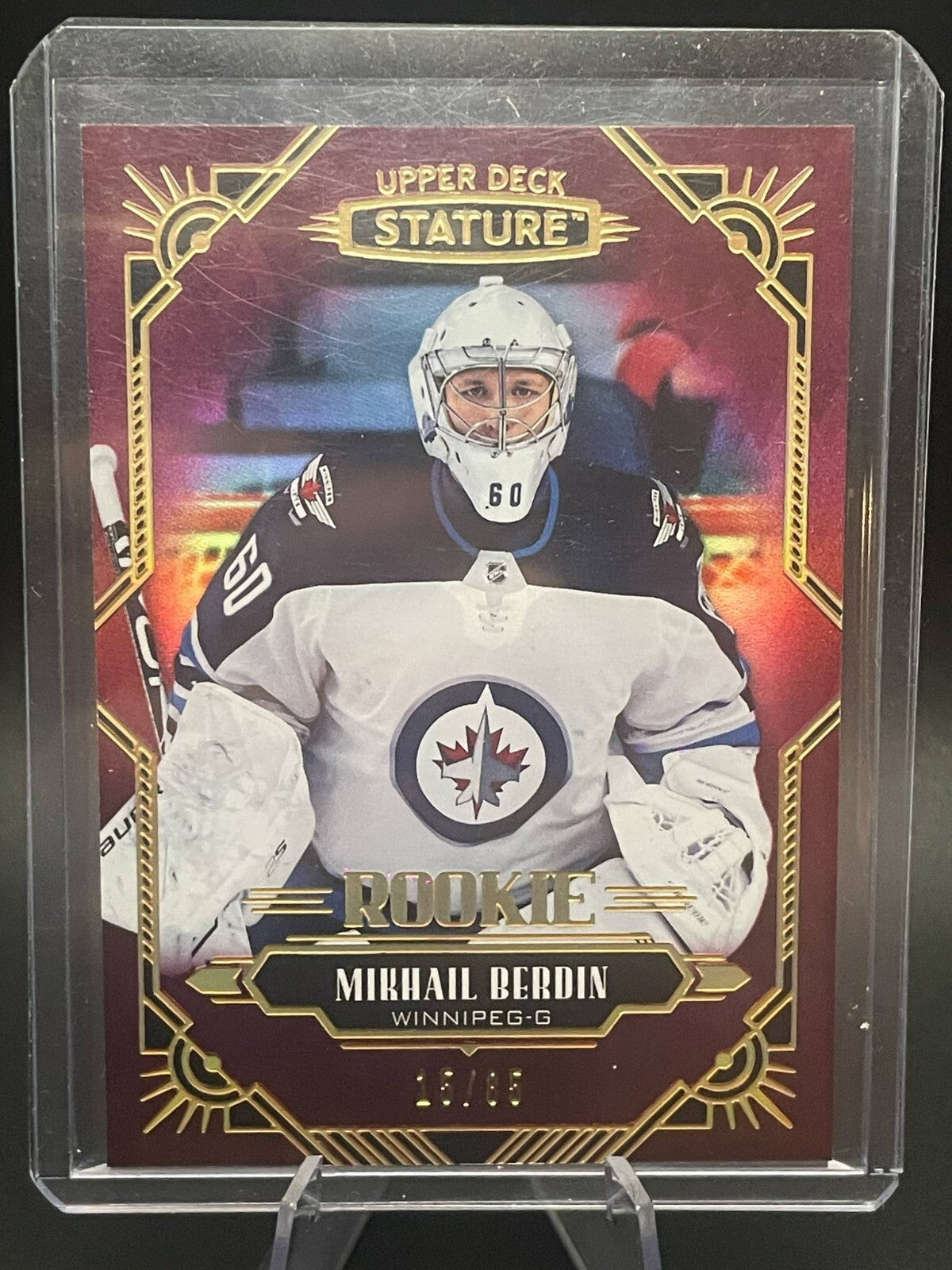 2020-21 Upper Deck Stature Rookies Red /85 Mikhail Berdin #149 Rookie RC