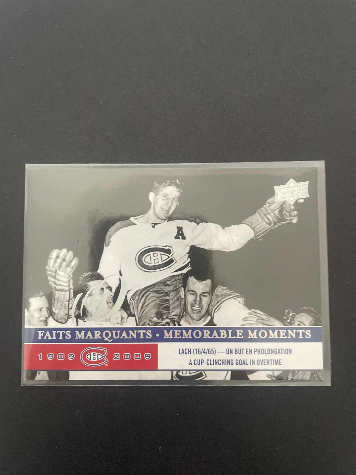 2008-09 UD Montreal Canadiens Centennial Elmer Lach Memorable Moments #291 REF I