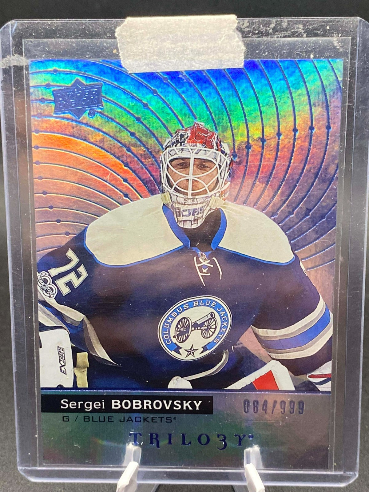 2017-18 Upper Deck Trilogy Blue Foil Sergei Bobrovsky /999 Columbus Blue
