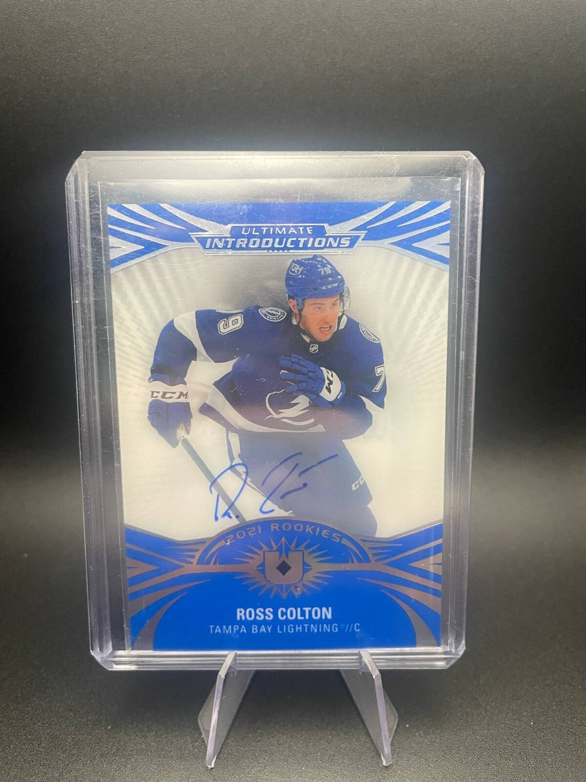 2021-22 Upper Deck Ultimate Collection Introductions Auto Ross Colton Auto Tampa