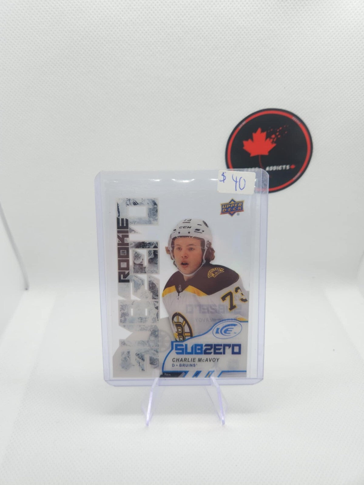 2017-18 Upper Deck Ice Charlie McAvoy Subzero Rookie Variation RC #V2 Bruins