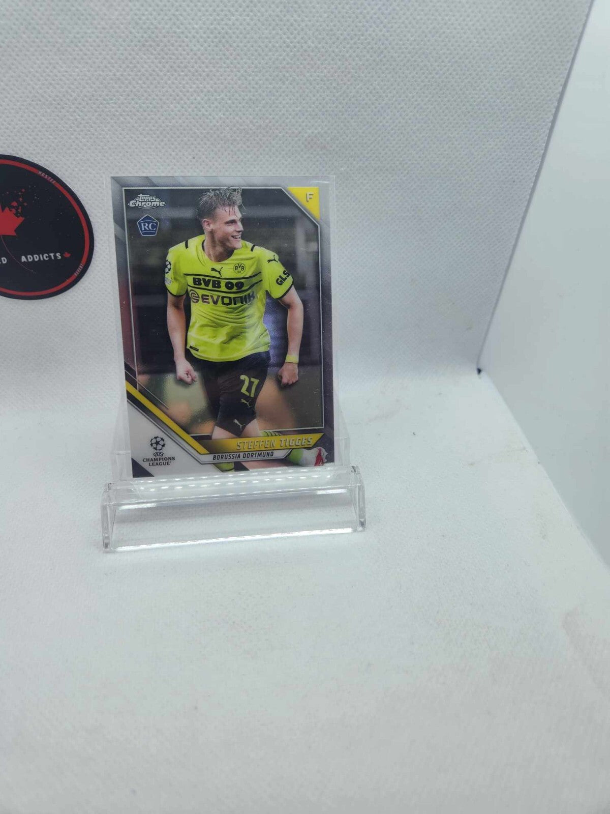 2021-22 Topps Chrome UEFA Steffen Tigges #55 RC Dortmund