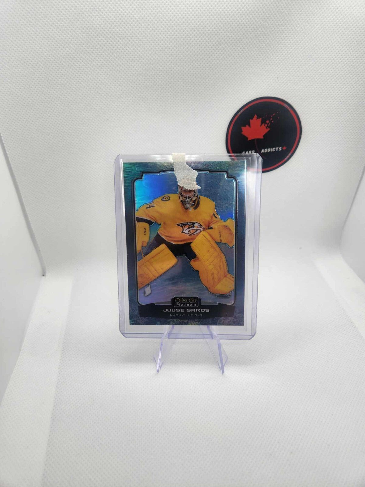 2022-23 OPC Platinum Juuse Saros AQUAMARINE #’d /149! Nashville Predators SP