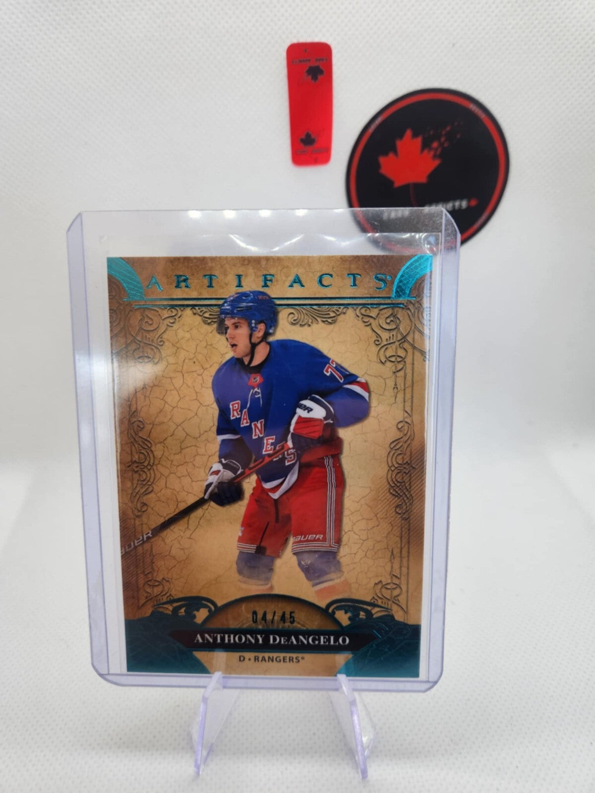 2020-21 Upper Deck Artifacts Aqua /45 Anthony DeAngelo Tony DeAngelo #10