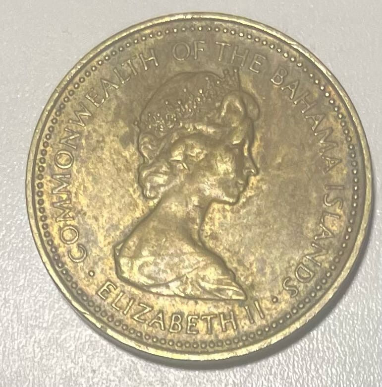 1973 Bahamas Bahamian One Cent Starfish Coin Circulated REF I