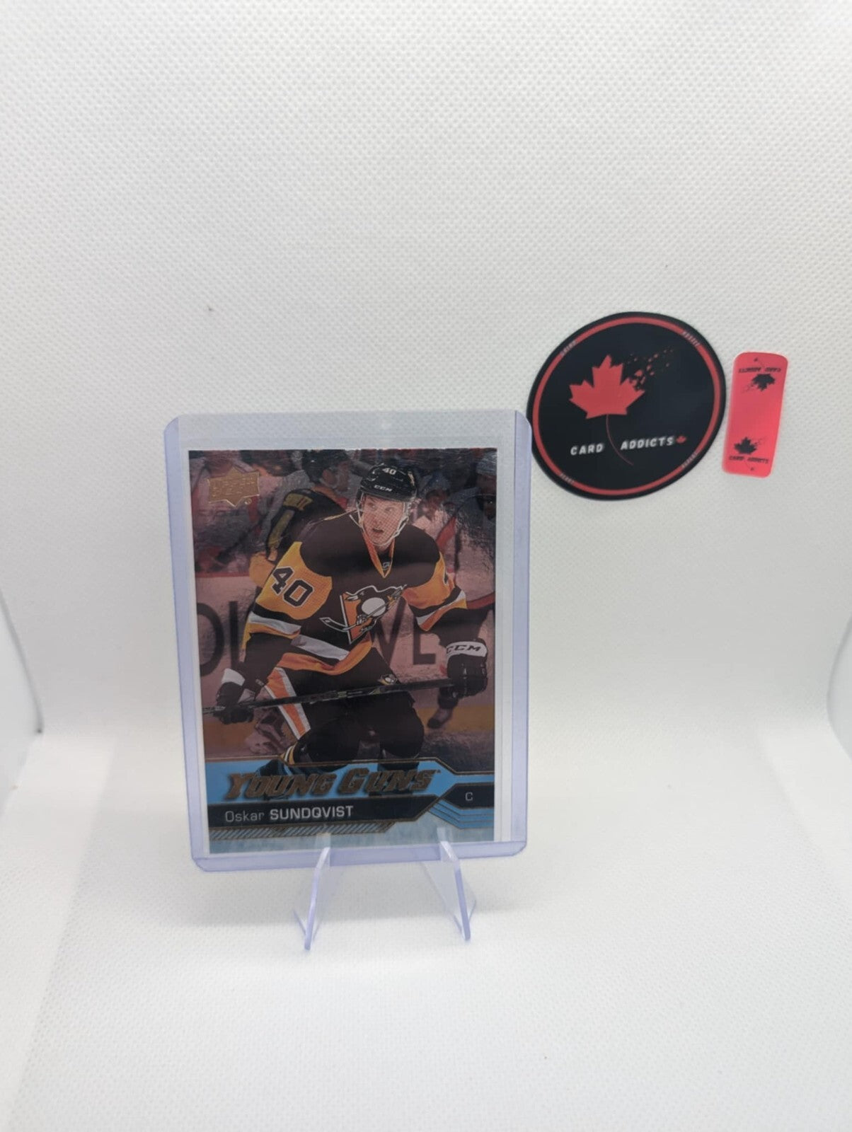 2016-17 Oskar Sundqvist UD Upper Deck YG Young Guns Silver Foil #487 Rookie RC