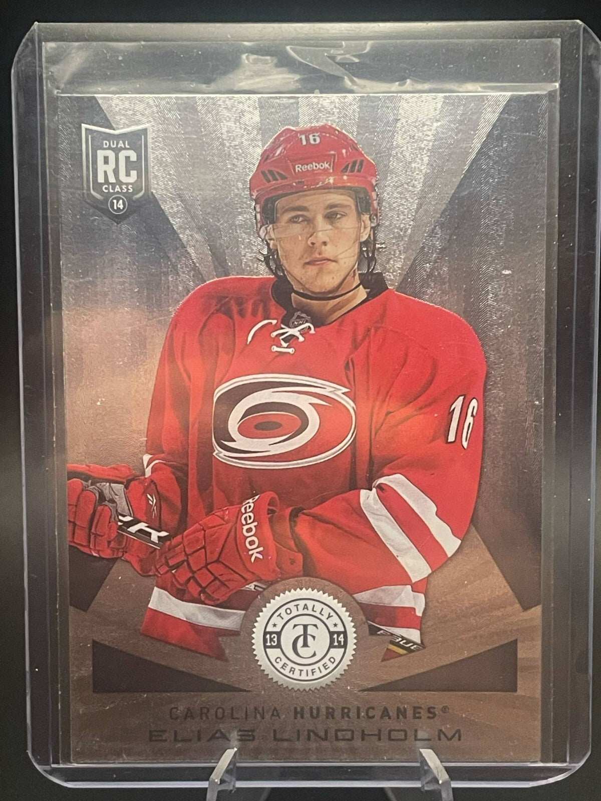 2013-14 Totally Certified Elias Lindholm RC #236 Carolina Hurricanes