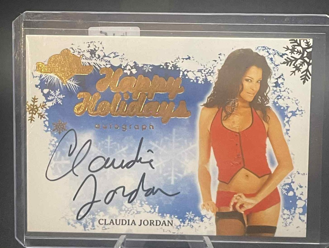Claudia Jordan Benchwarmer Happy Holidays Archive Auto Autograph