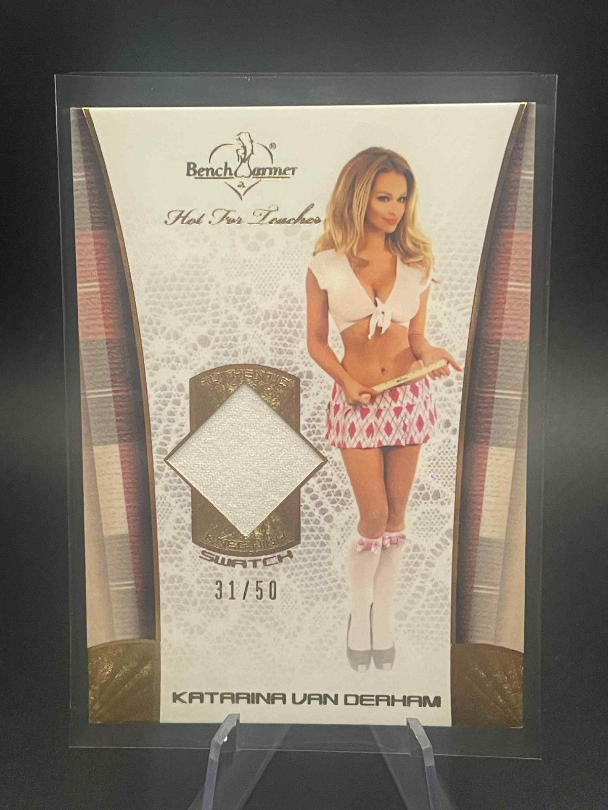 2011 KATARINA VAN DERHAM SCHOOLGIRL SWATCH /50 BENCHWARMER HOT FOR TEACHER