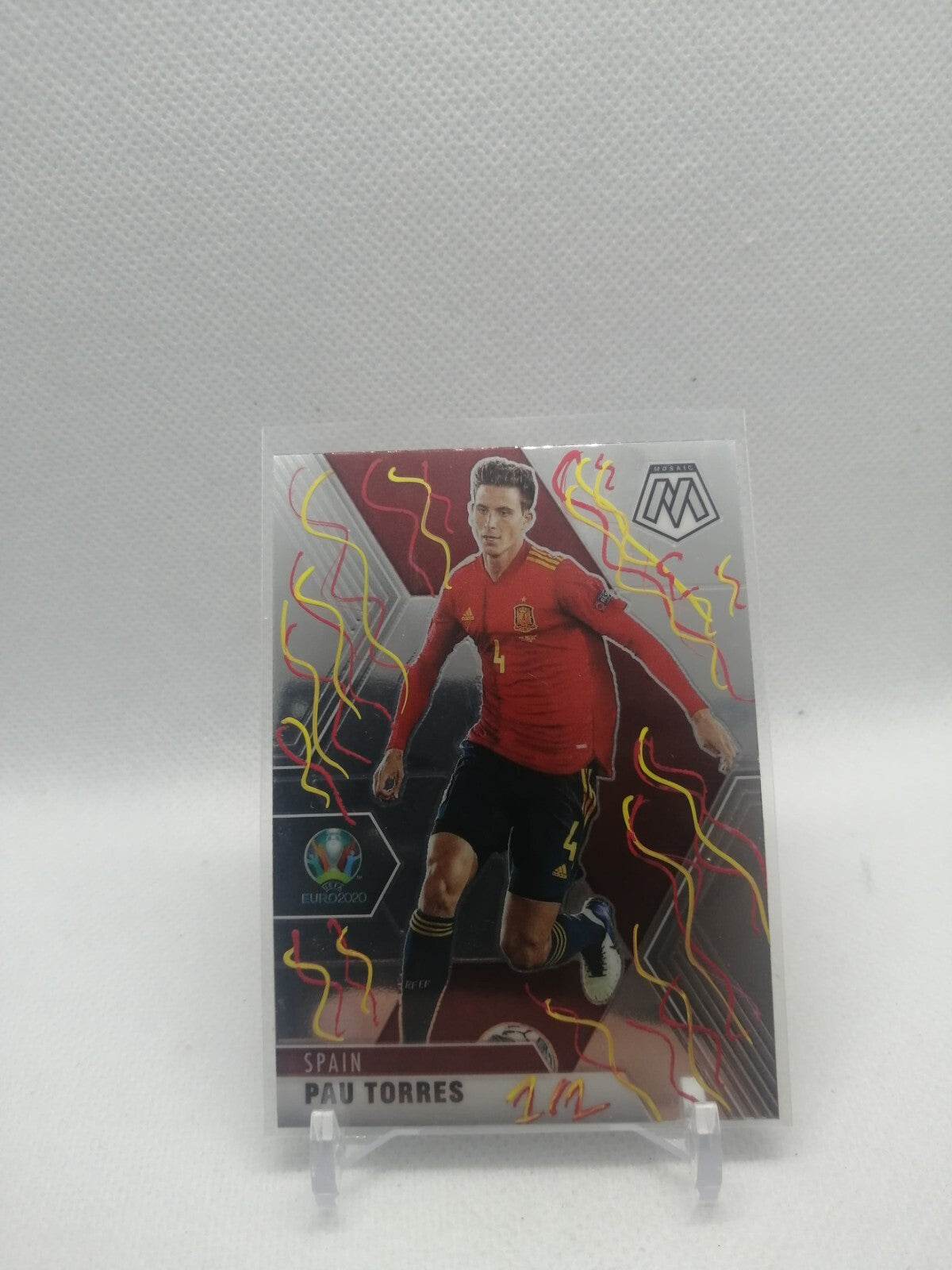 2020-21 Panini UEFA Euro Mosaic Pau Torres #163 Spain Art Attack Custom 1/1