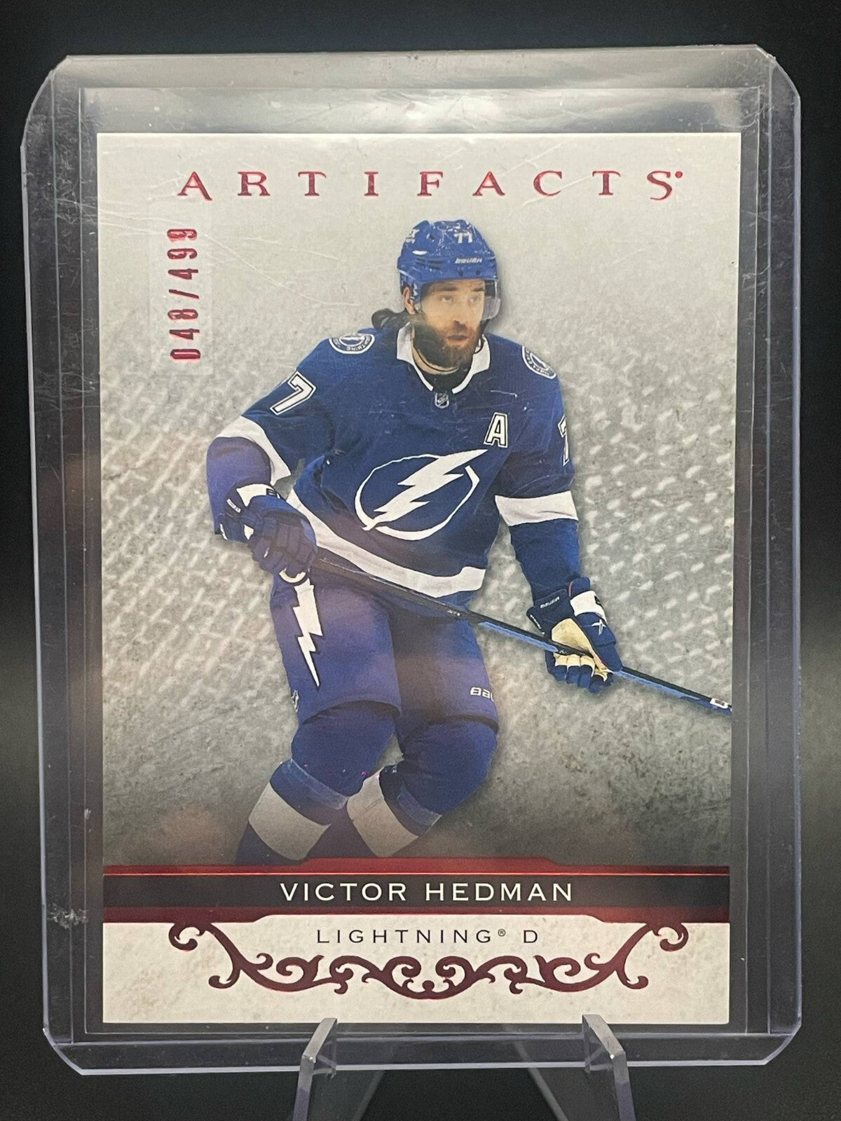 2021-22 Upper Deck Artifacts Ruby Victor Hedman /499 Tampa Bay Lightning #143
