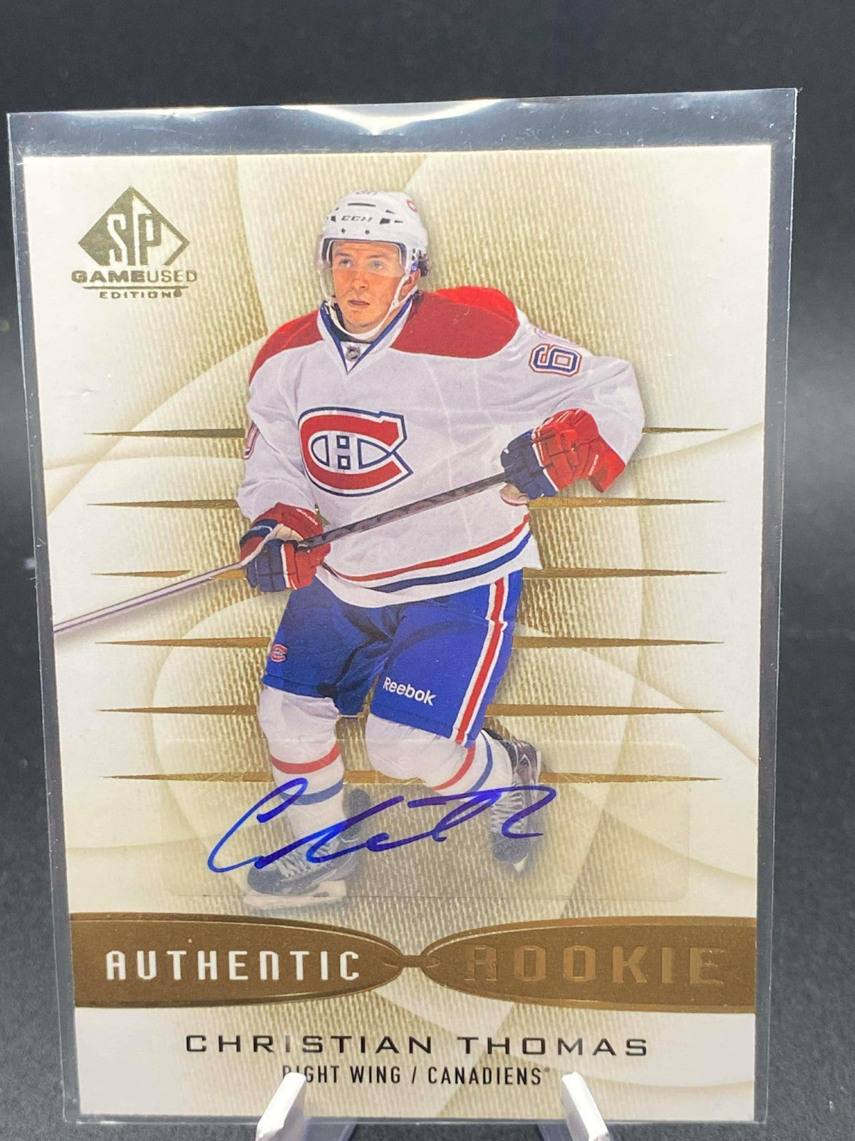 2013 SP Game Used Edition Authentic Rookies Gold Christian Thomas Rookie Auto RC