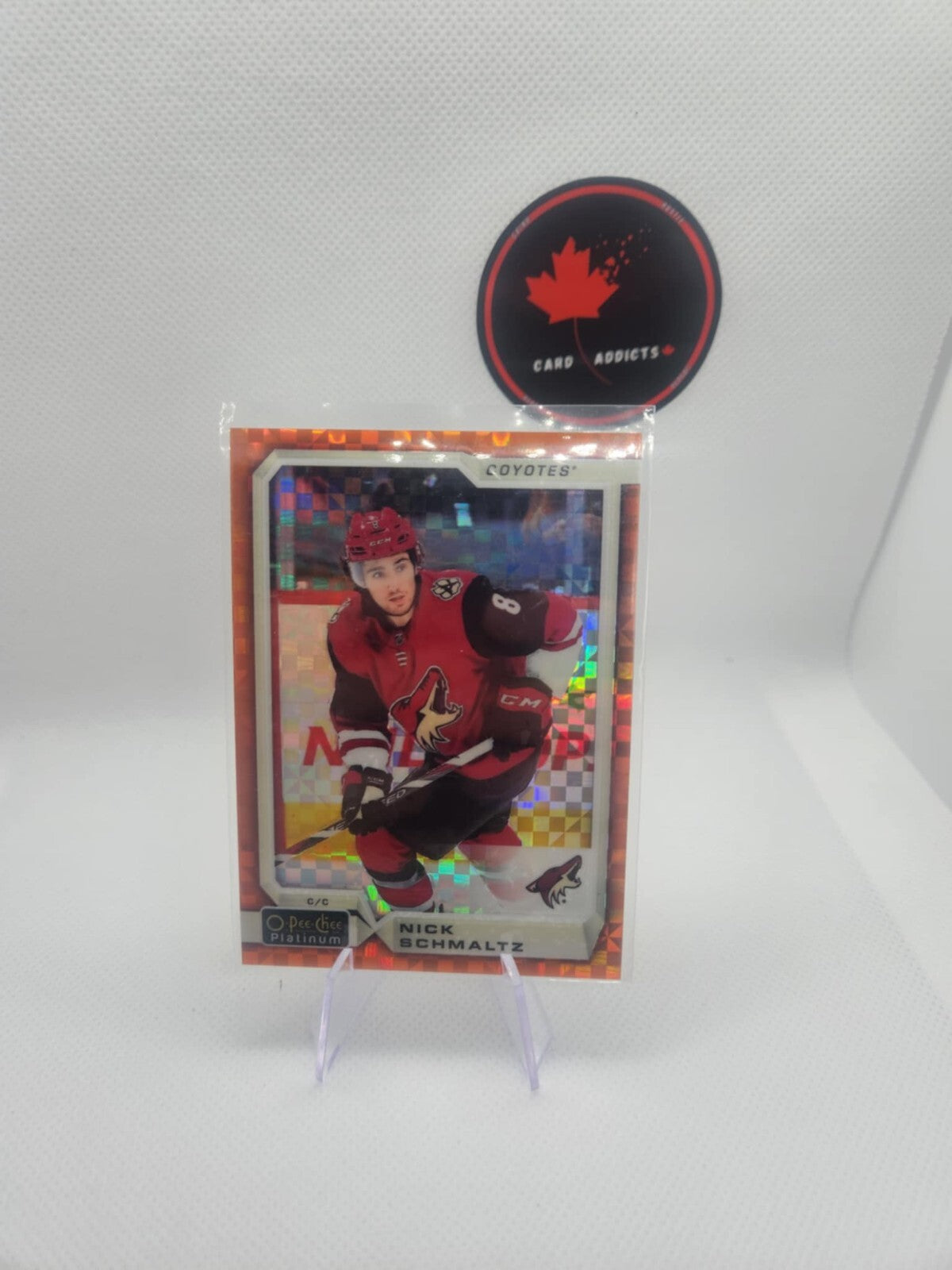 2018-19 Opc Platinum Nick Schmaltz Orange Checkers /25