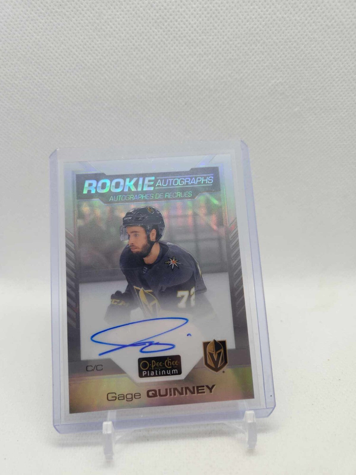 2020-21 OPC Platinum Rookie Autographs R-GQ Gage Quinney Vegas Auto 2 Available