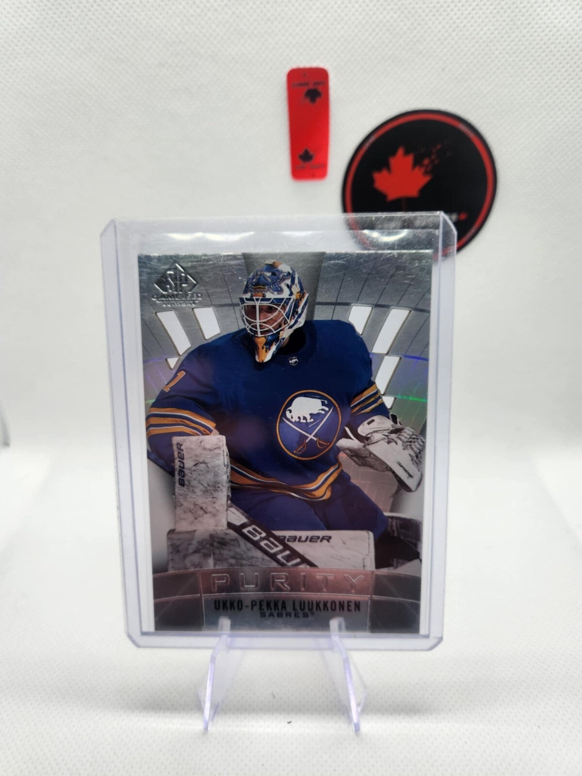 Ukko-Pekka Luukkonen 2021 Upper Deck SP Game Used Purity Rookie RC #P-93 Sabres
