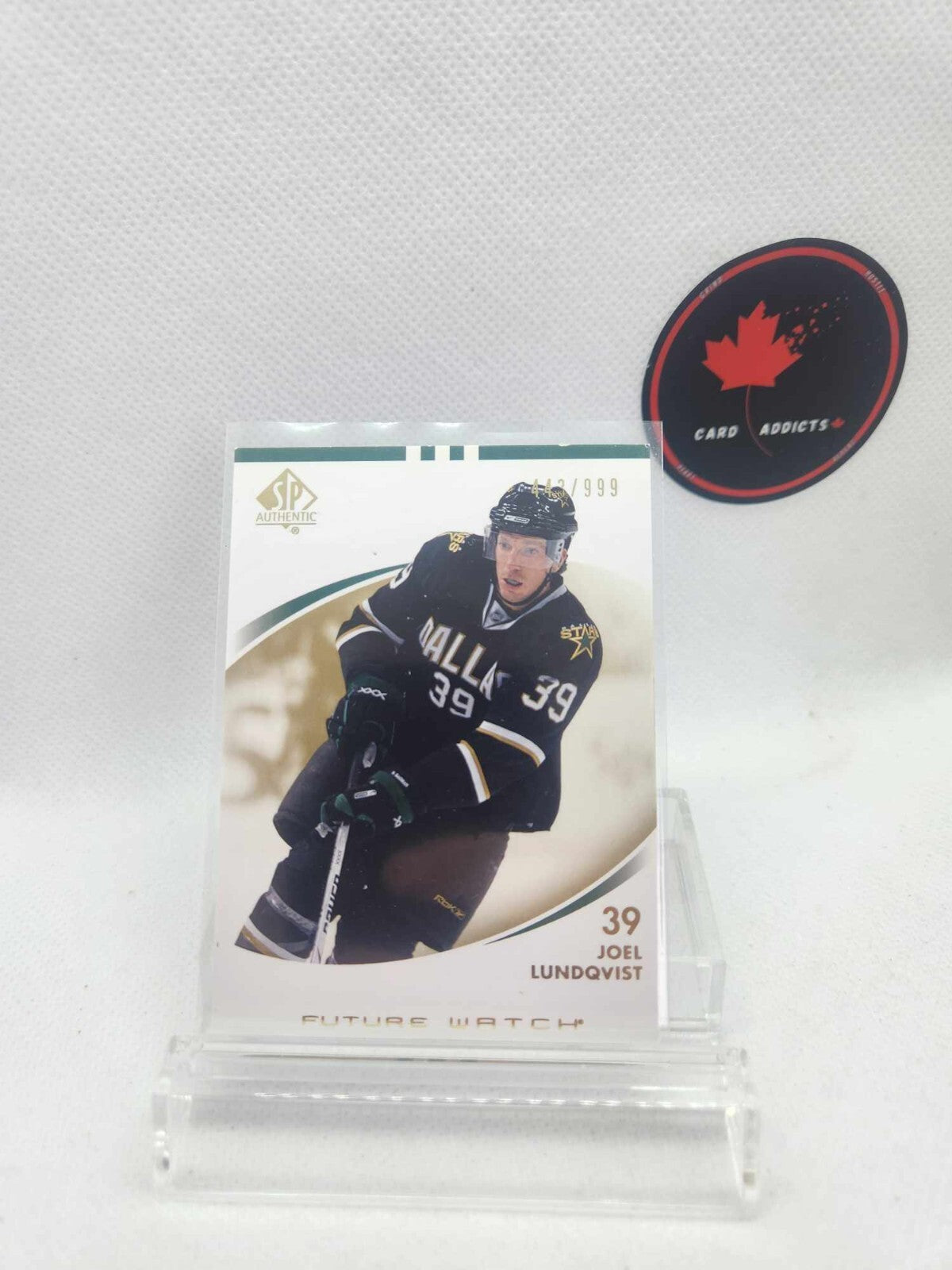 2007-08 Sp Authentic Future Watch Joel Lundqvist Rookie RC /999 Card# 173